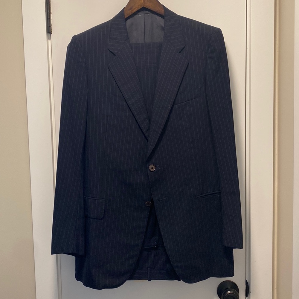 Sr David Pinstripe Navy Blue suit